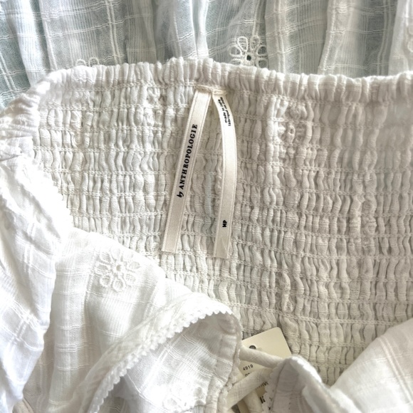 NWT By Anthropologie Cap-Sleeve Lace-Up Babydoll Dress  Size MP - Picture 12 of 13